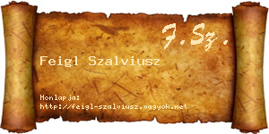 Feigl Szalviusz névjegykártya
